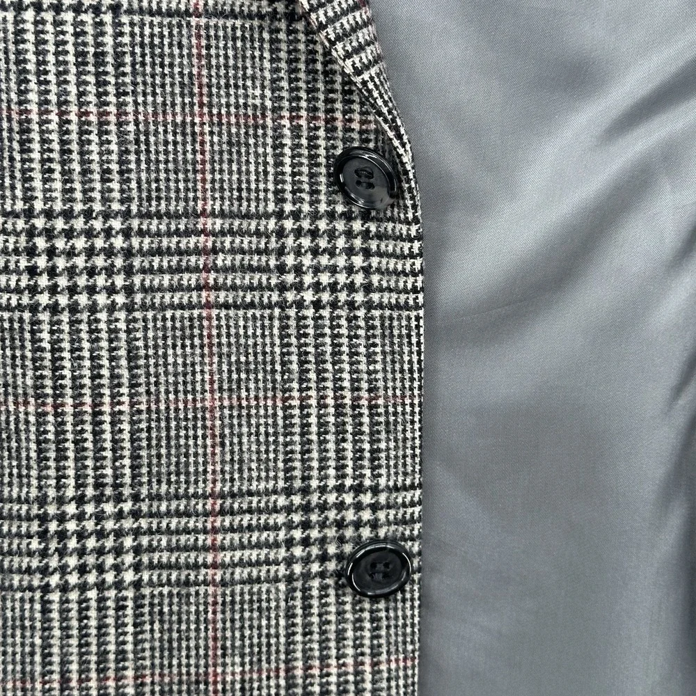 Brooks Brothers Men's 100% Camel Hair Grey Plaid Blazer Sz 42R - Picture 9 of 12